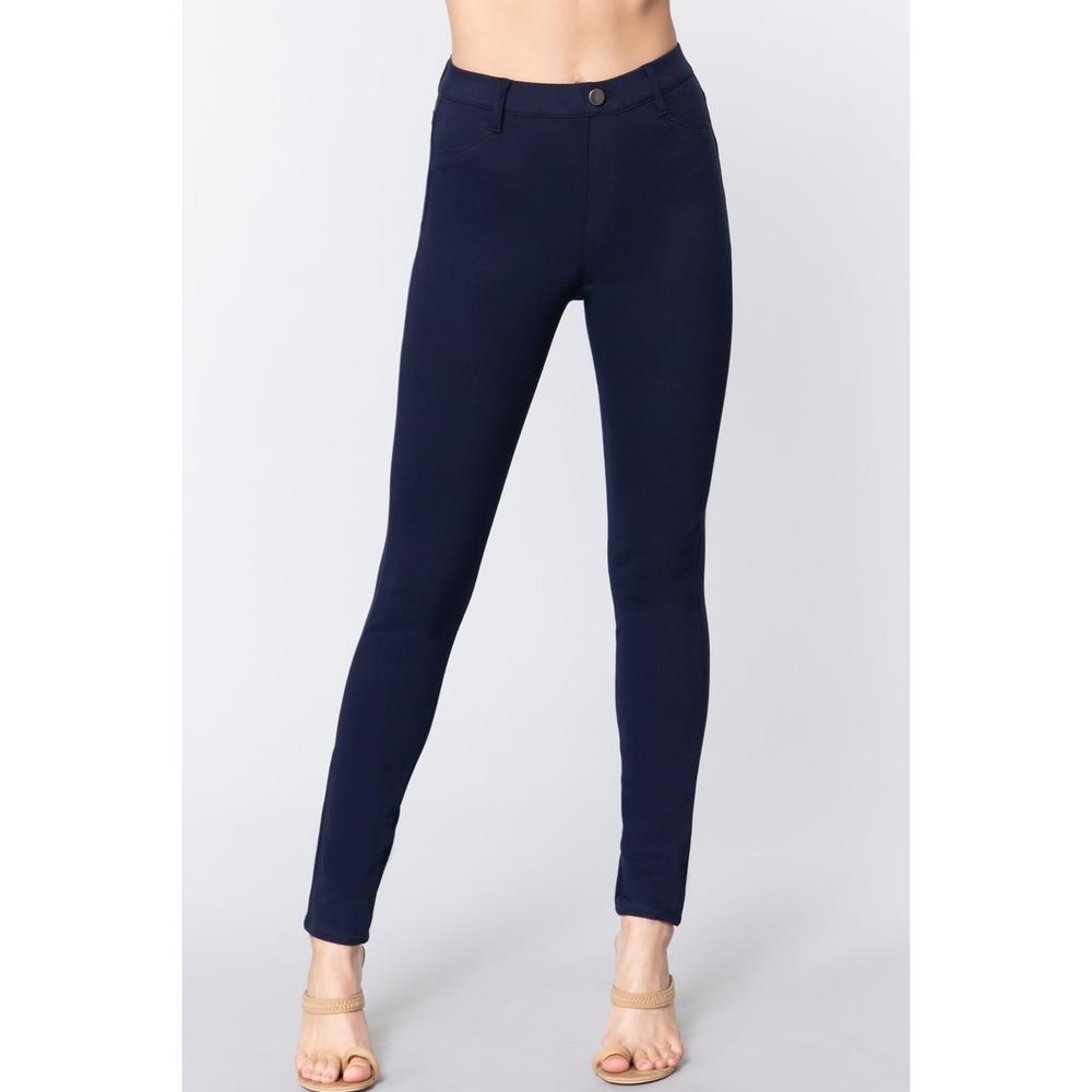 Knit Twill Jeggings - Picture 1 of 8